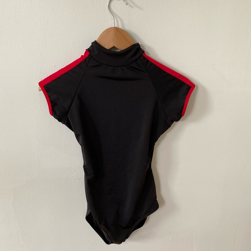 Red and black leotard